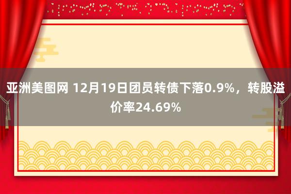 亚洲美图网 12月19日团员转债下落0.9%，转股溢价率24