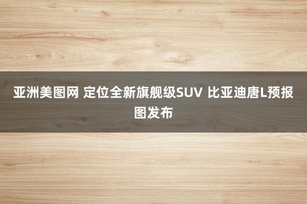 亚洲美图网 定位全新旗舰级SUV 比亚迪唐L预报图发布